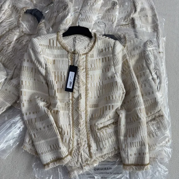Kobi Halperin Kosta Metallic Chain-Trim Jacket